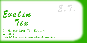 evelin tix business card
